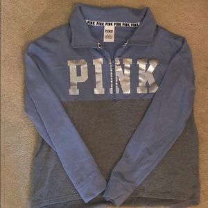 Pink quarter-zip jacket
